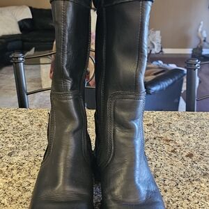 Harley-Davidson Black Leather Heeled Boots
